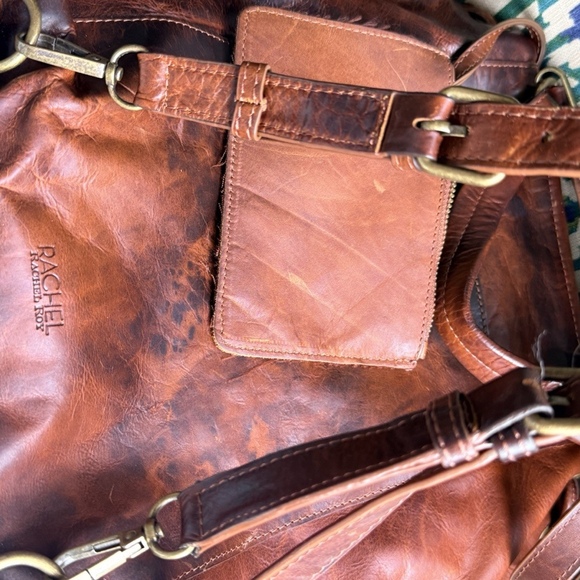 Womens Rachel Roy Brown Genuine Leather Convertible Backpack Purse main image 8